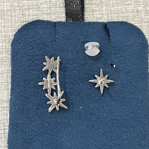 Starburst Asymmetric Earrings - Picture 4 of 4